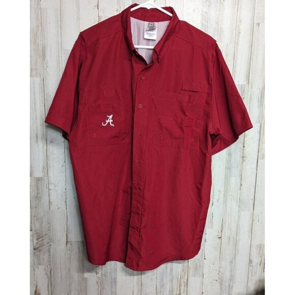 Alabama Crimson Tide Pro Edge Vented Shirt Large Pockets Embroidered - Picture 1 of 11